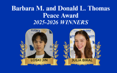 GRSP’s Biral, Jin Honored Duo for Thomas Peace Awards